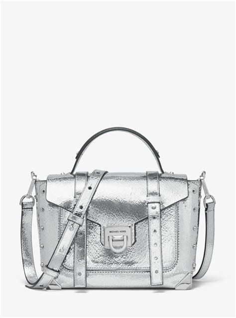 satchel bag michael kors|Michael Kors manhattan silver bag.